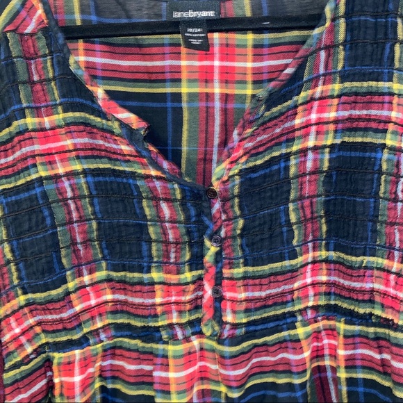 Lane Bryant Plaid Top - Size 22/24 - Picture 4 of 9